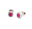 E-0379 R Aro Plata Rubi