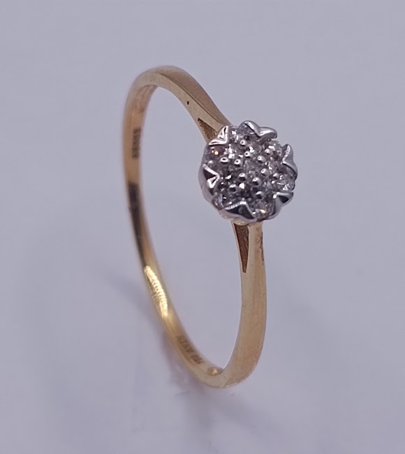 KR05-65003-DIA Anillo Oro Amarillo Brillante 