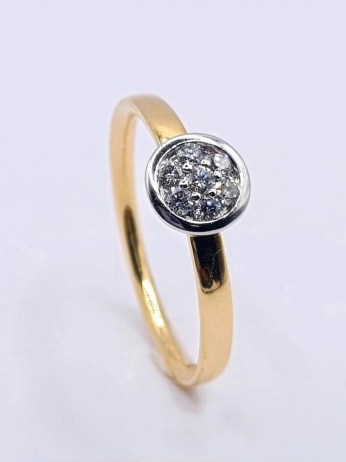 R10758 Anillo Oro Amarillo Brillante        