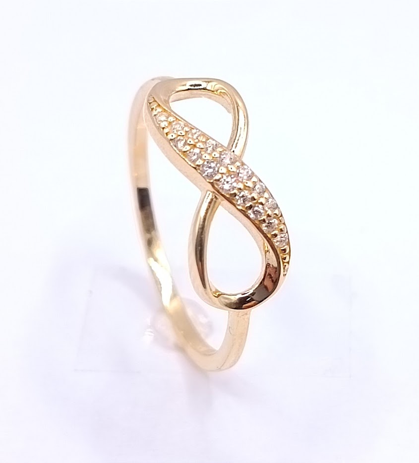 VX7-X7ZR0459 Anillo Oro Amarillo Circon Infinito