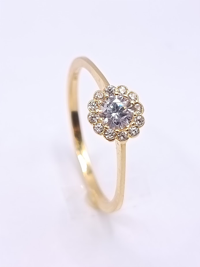 ICR5404-FCZ Anillo Oro Amarillo Circon
