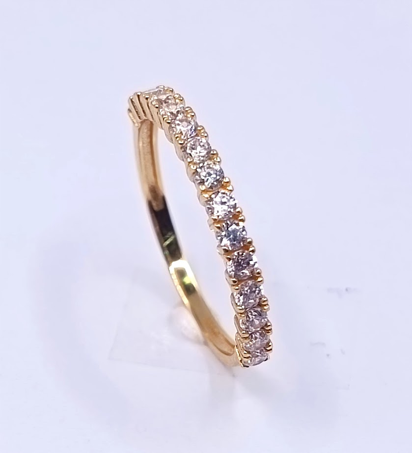 I3CR5556-FCZ Anillo Oro Amarillo Cintillo Circon