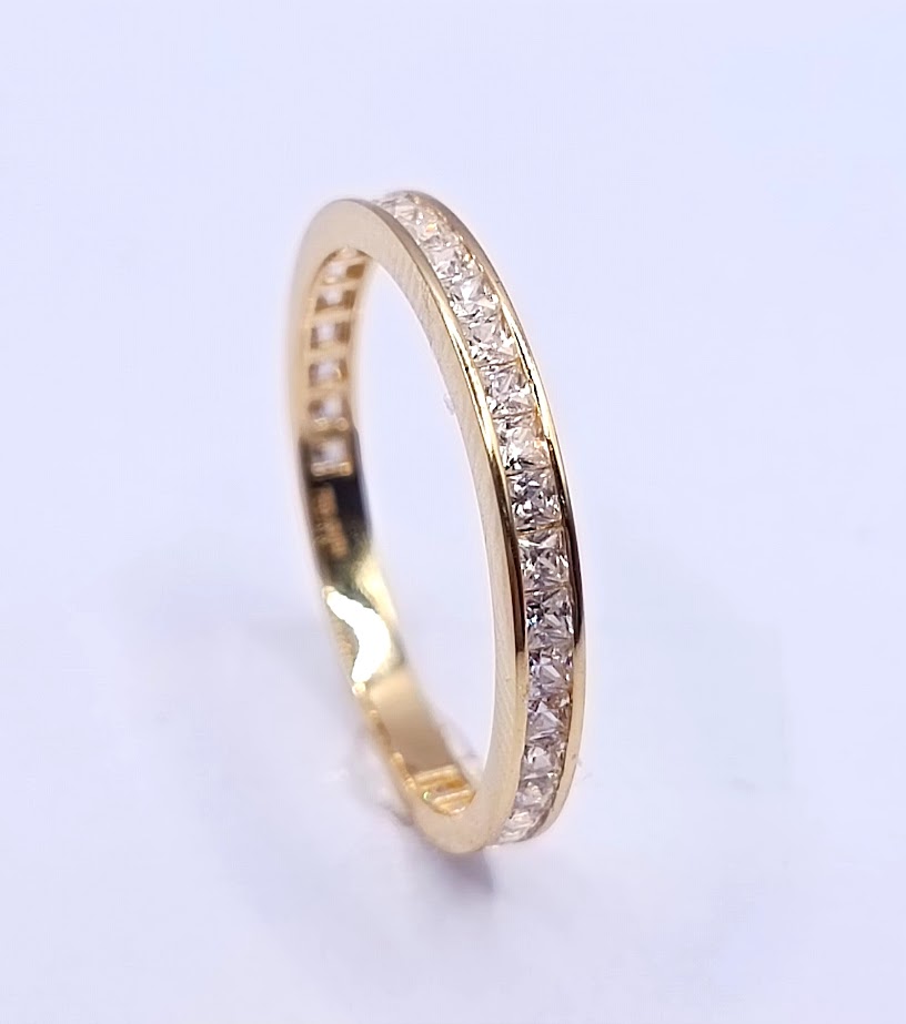 VXXCR5582-FCZ Anillo Oro Amarillo Cintillo Circon