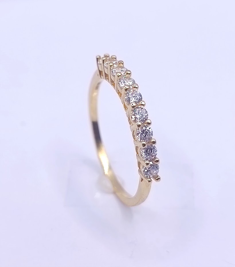 I2CR5781-FCZ Anillo Oro Amarillo Cintillo Circon