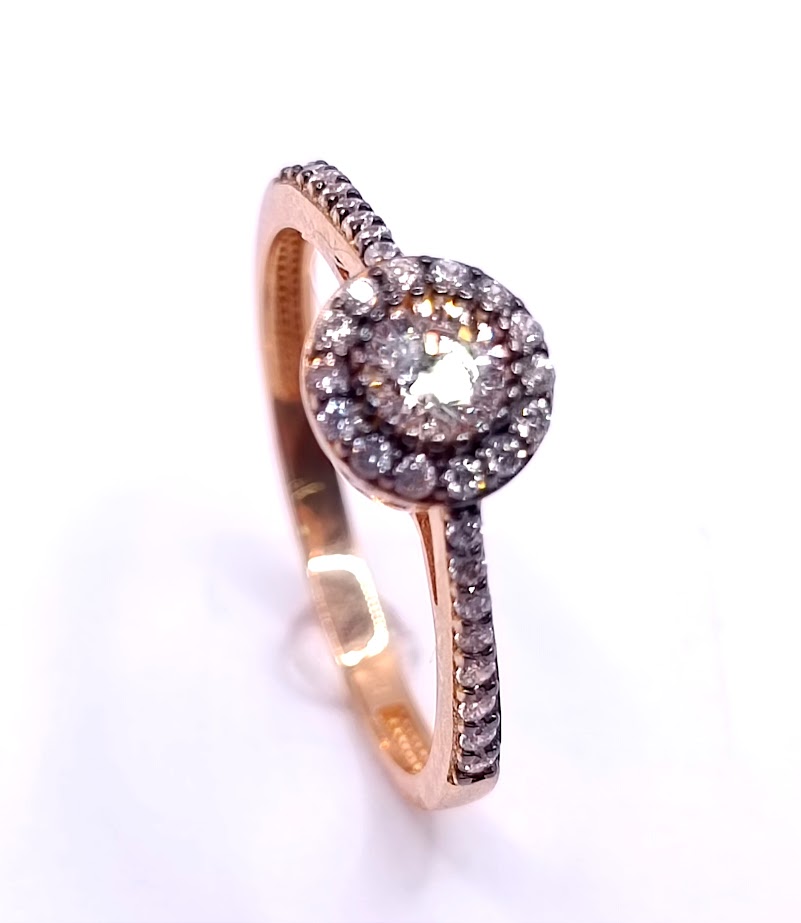 ICR205585-RB-FCZ Anillo Oro Rosado Circon