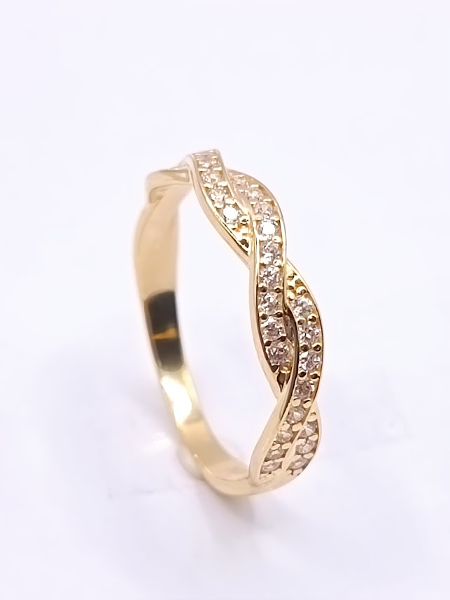 A 3521 Anillo Oro Amarillo Zircon