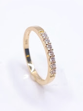 A 3911.1,75 Anillo Oro Amarillo Cintillo Circon
