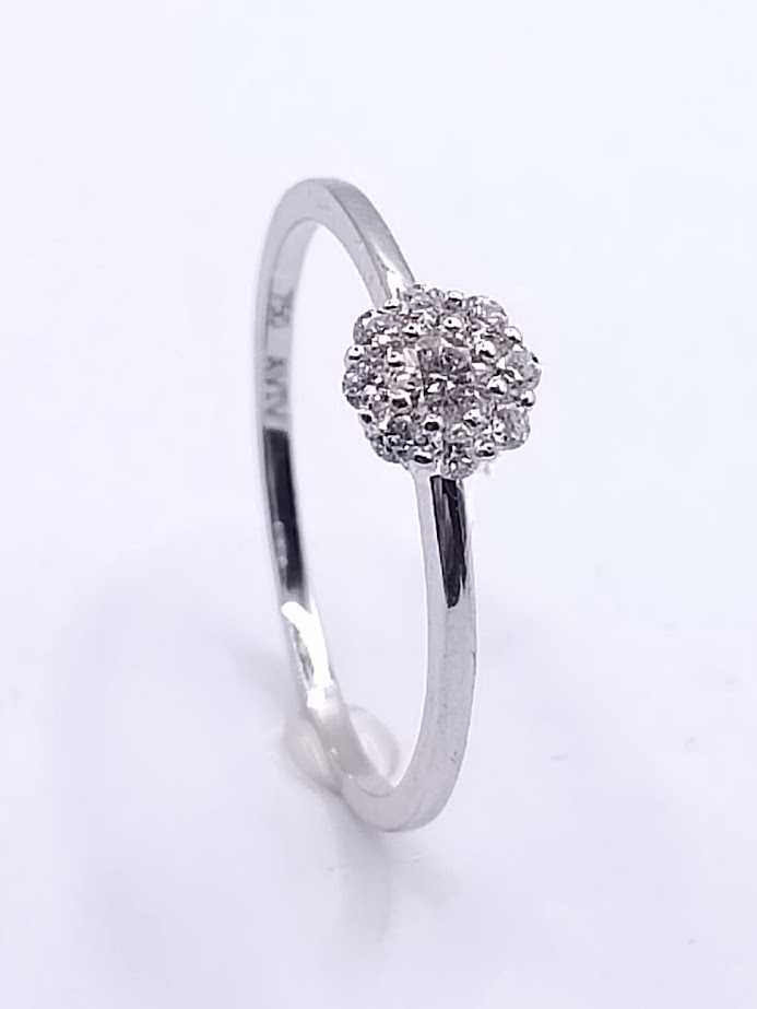 R10797B Anillo Oro Blanco Brillante