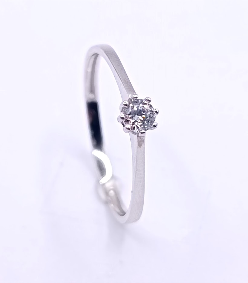 VX3-VX3SZR0290-W-FCZ Anillo Oro Blanco Solitario Circon