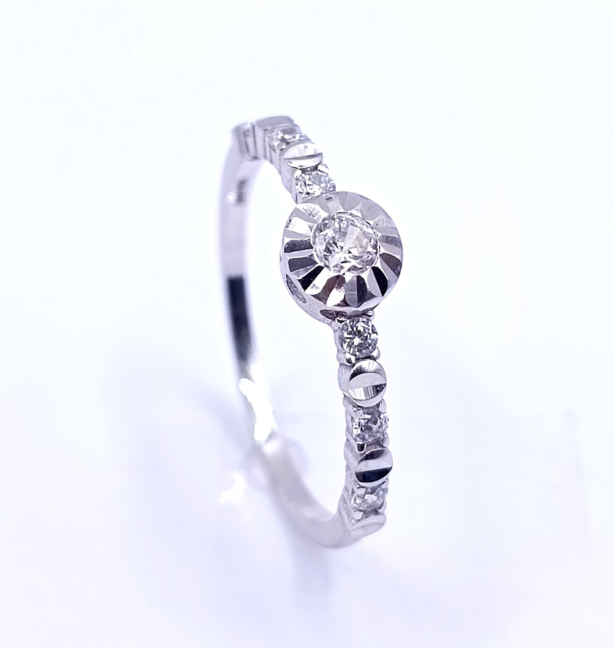 I2CR5635-W-DC-FCZ Anillo Oro Blanco Circon