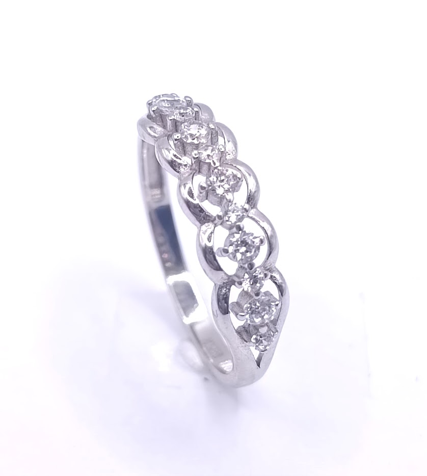 ICR5631-W-FCZ Anillo Oro Blanco Circon