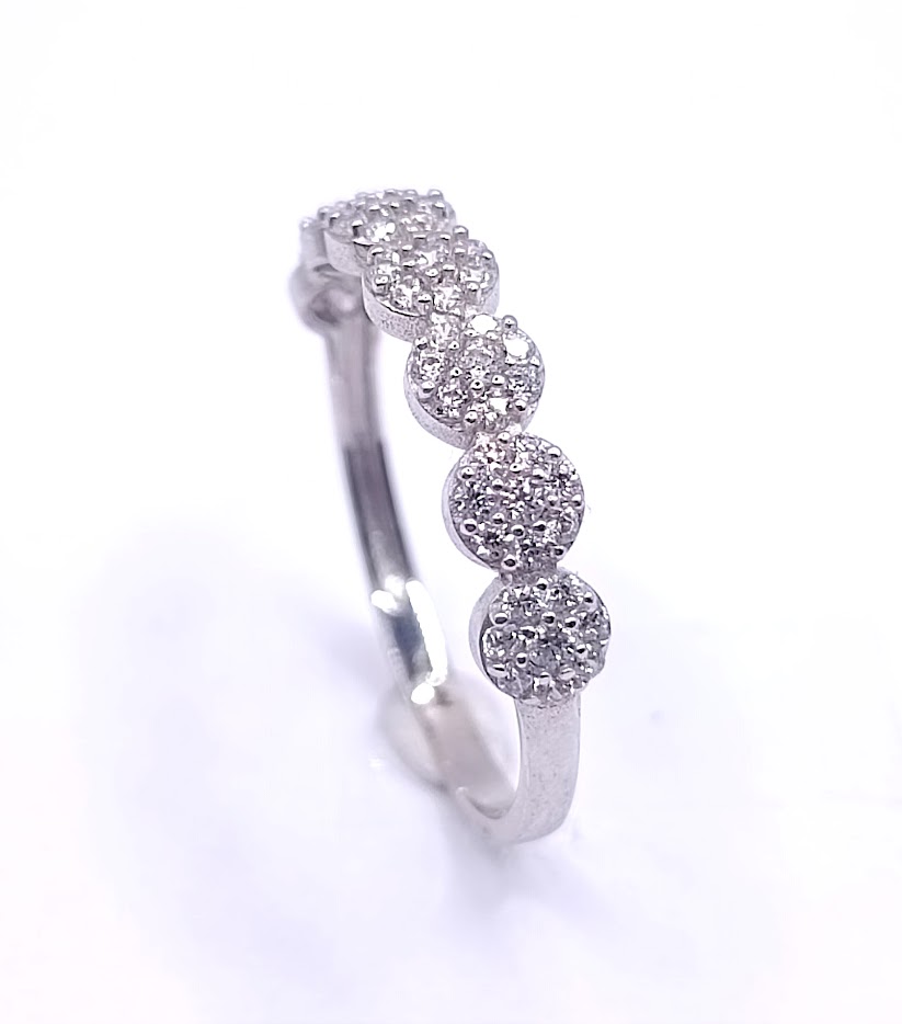 XALR5101-W-FCZ Anillo Oro Blanco Circon