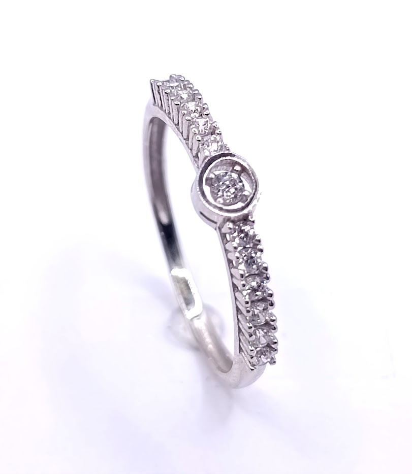 VCLR0317-W Anillo Oro Blanco Circon