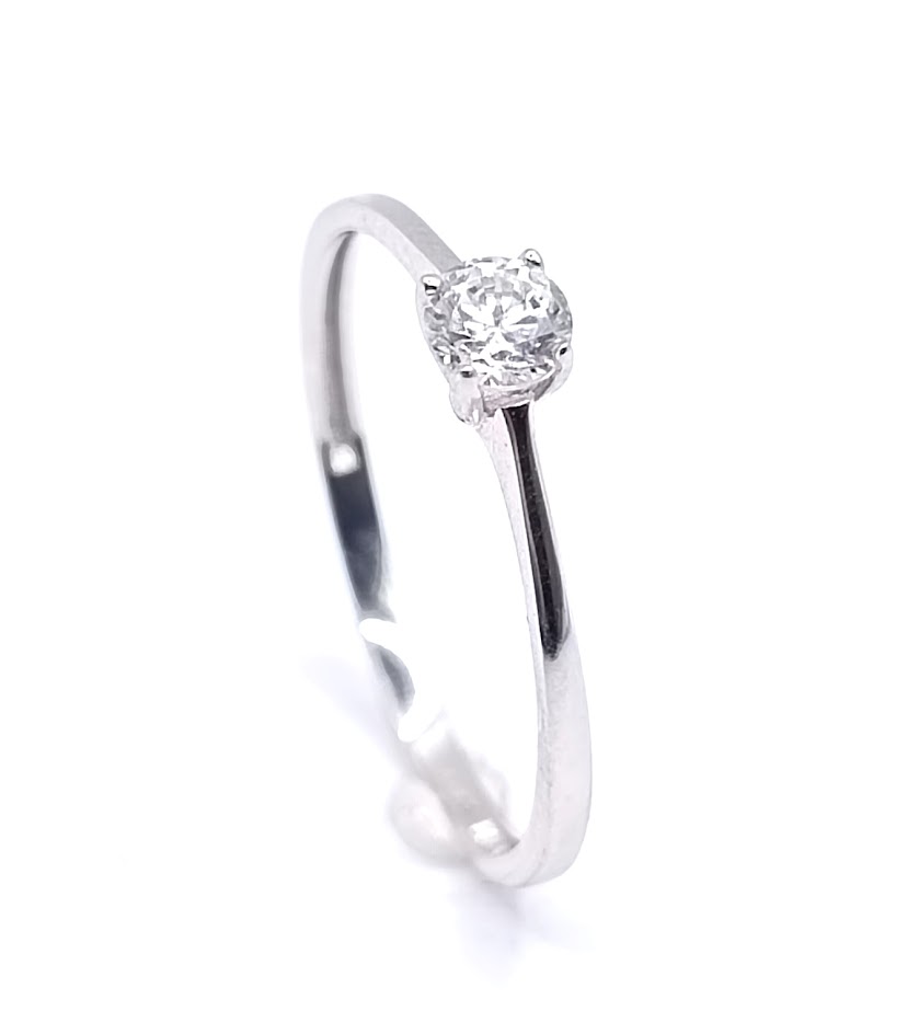 VX3-VX3SZR0289-W-FCZ Anillo Oro Blanco Solitario Circon