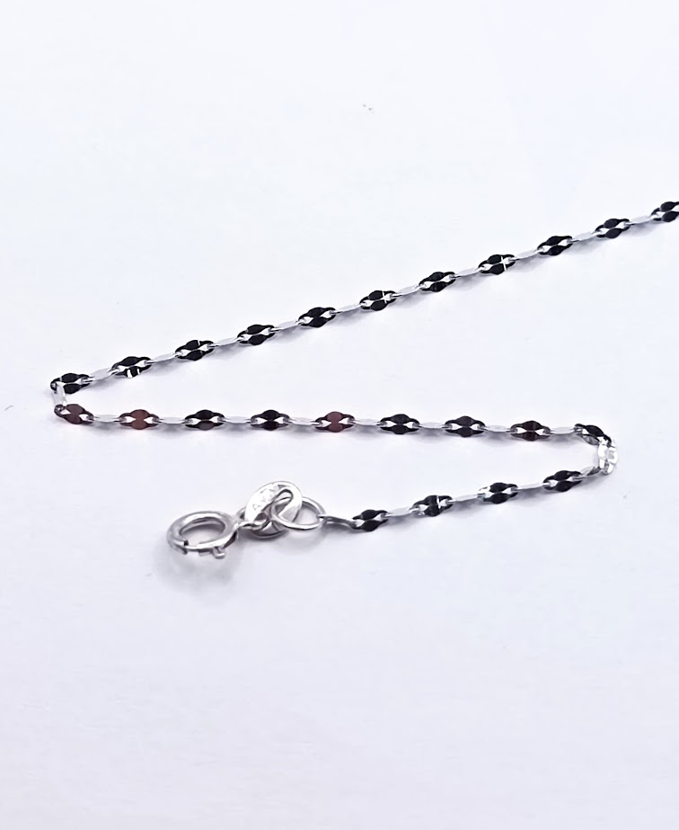 Cadena Oro Blanco Espejo 030 