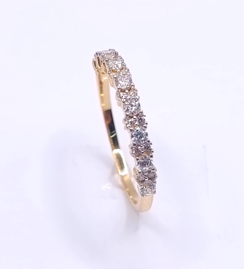 I2CR205558-YW-FCZ Anillo Oro Bicolor Cintillo
