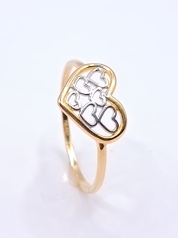 X3AR206456-YW Anillo Oro Bicolor Circon
