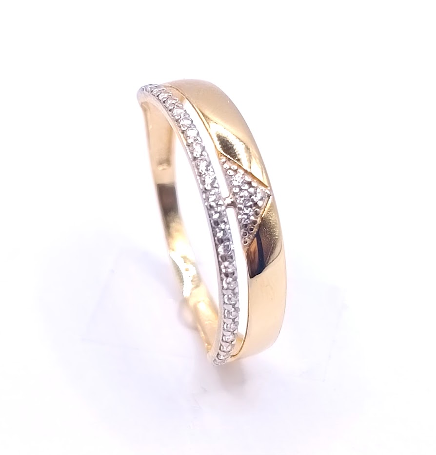 VX9-VX9ZR200756-YW Anillo Oro Bicolor Circon