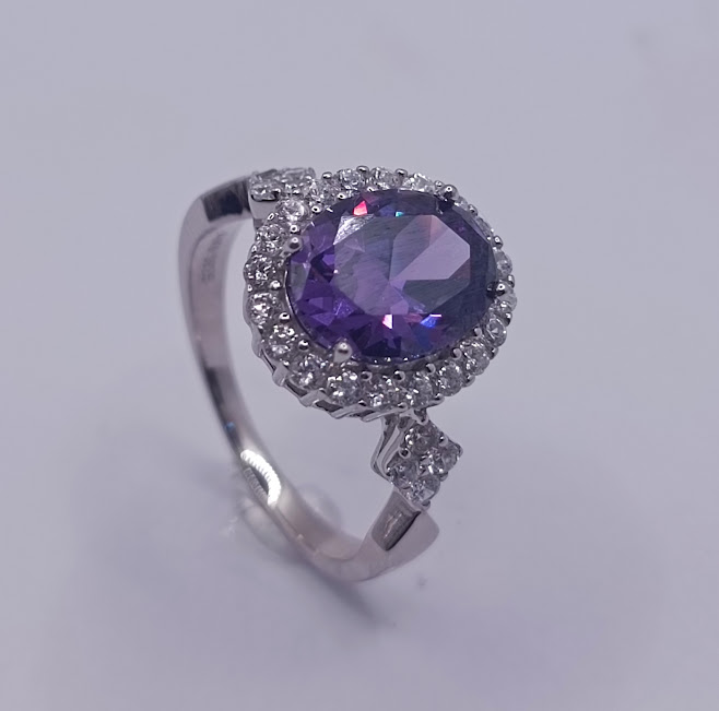R-0068 AM Anillo Plata Amatista