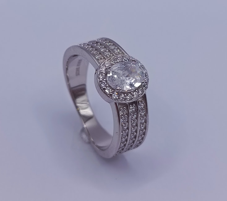 TR-771 Anillo Plata Bco