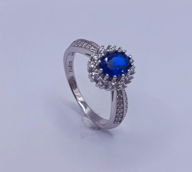 TR-928 Z Anillo Plata Zafiro 