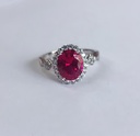 R-0068 R Anillo Plata Rubi