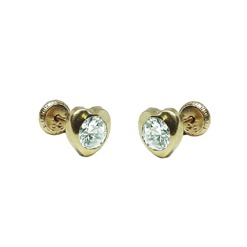 1-CH-C-5 Aro Oro Amarillo Corazon Circon