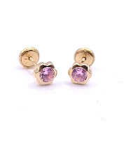 1-CH-M-4-AT8 Aro Oro Amarillo Margarita Circon Rosa