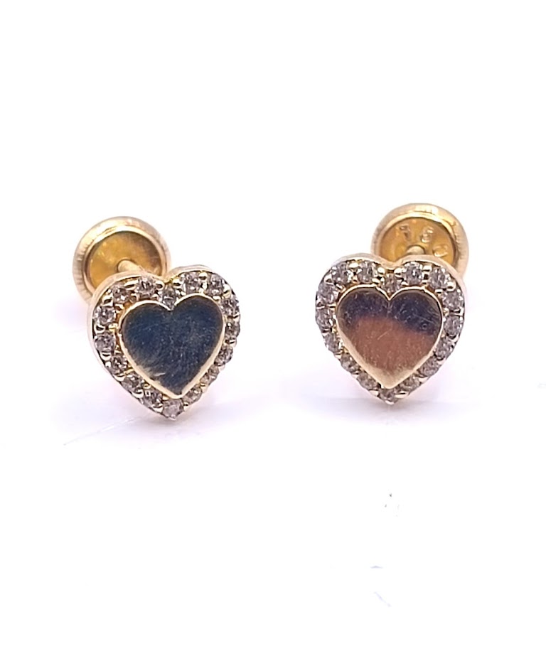 1-243001PS Aro Oro Amarillo Corazon Circon