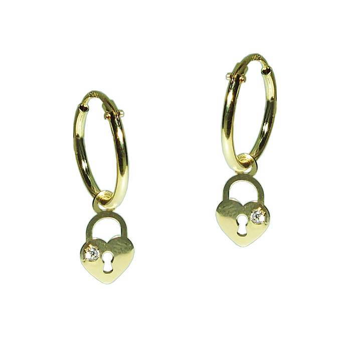1-511801AT8 Aro Oro Amarillo Argolla Ø1,1cm Candado