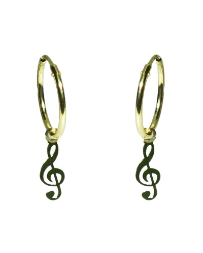 1-991401ZT10 Aro Oro Amarillo Argolla llave Sol