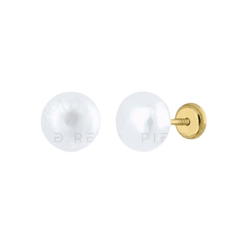 1-114201PN7 Aro Oro Amarillo Perla Boton 7mm
