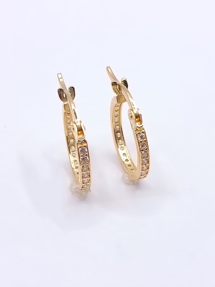 ALE5343-FCZ Aro Oro Amarillo Argolla Circon