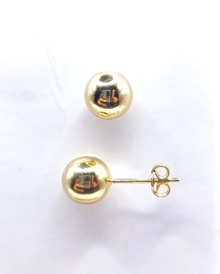 XBE0008MM-V Aro Oro Amarillo Bola 8mm