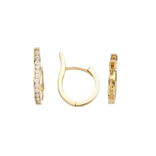 XXHCE5321-FCZ  Aro Oro Amarillo Argolla Circon 