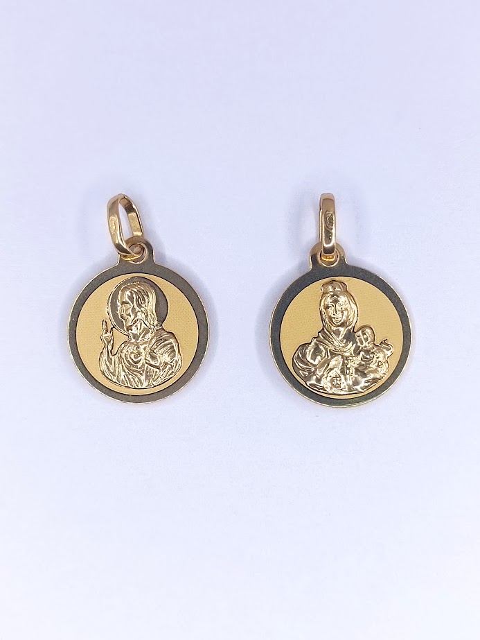 M5006-814 Medalla Oro Amarillo Virge y Niño