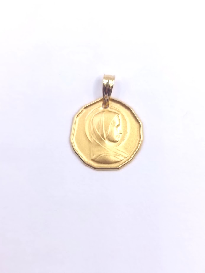 M1179X 8 Medalla Oro Amarillo Virgen