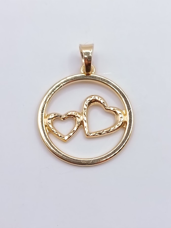 X3DCSTP14519 Colgante Oro Amarillo Corazon