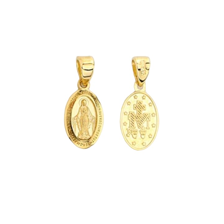 X3KP10542-SM Medalla Oro Amarillo Virgen Rayos