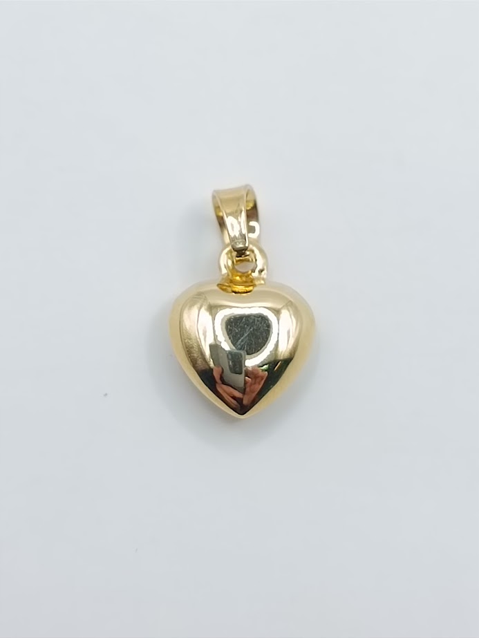 BSC50/STP0837-IV Colgante Oro Amarillo Corazon Inflado