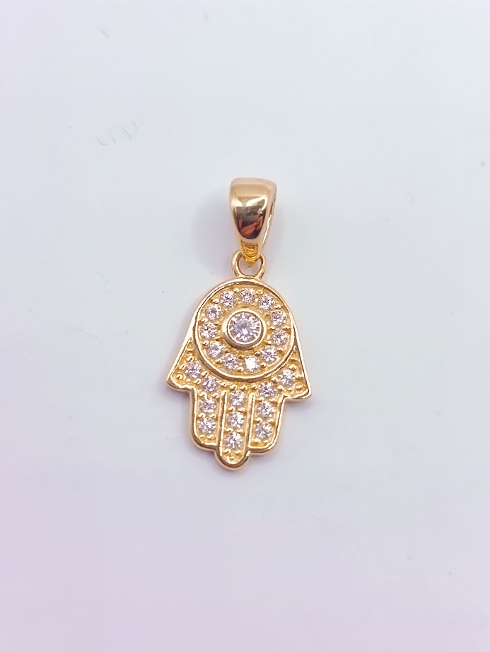 VX9-VX9ZP0065 Colgante Oro Amarillo Mano Circon