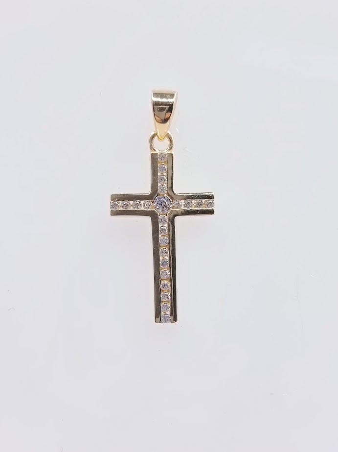 X10-X10ZP0039 Colgante Oro Amarillo Cruz Circon