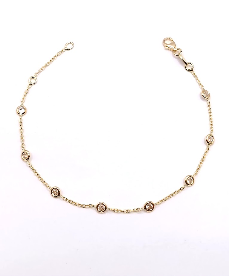179004 Pulsera Oro Amarillo Circon 