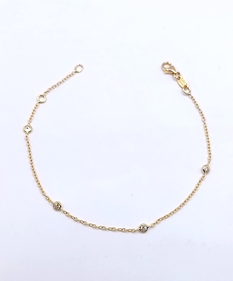 147552 Pulsera Oro Amarillo Circon 