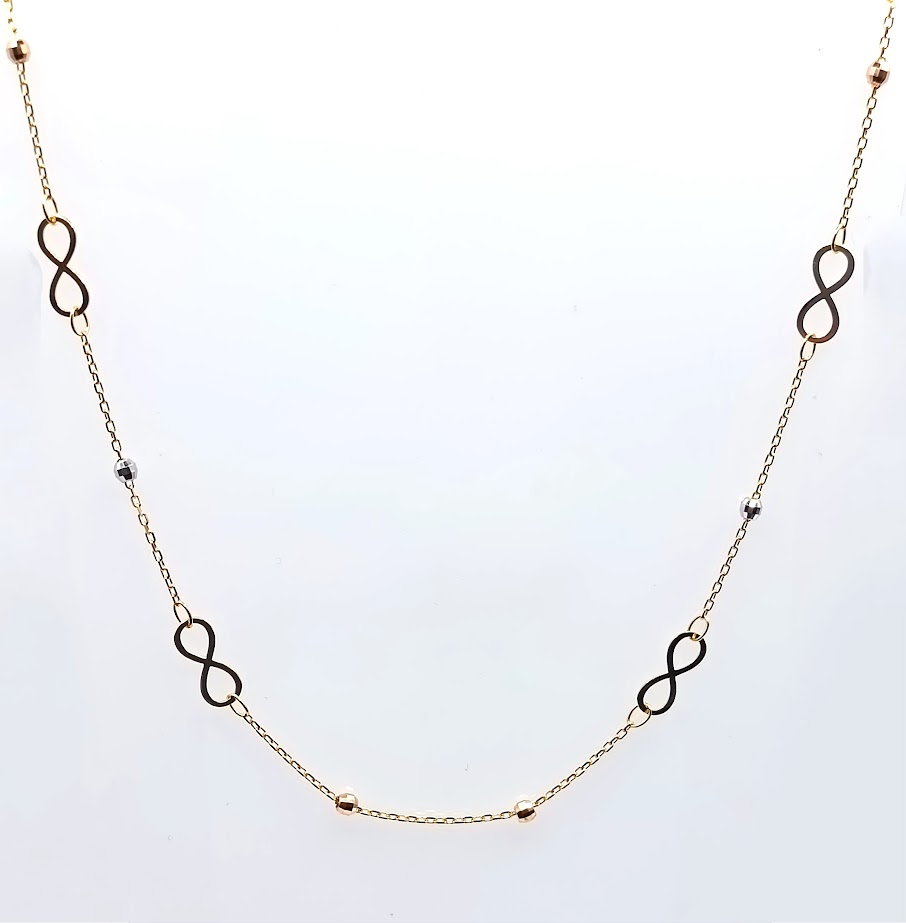 234658 Collar Oro Amarillo Infinito 