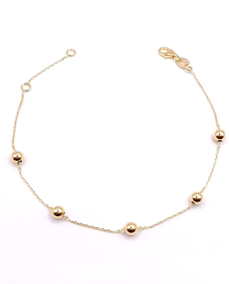 264042 Pulsera Oro Amarillo Bola 