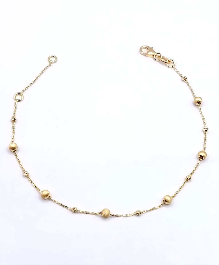 252641 Pulsera Oro Amarillo Bolas 