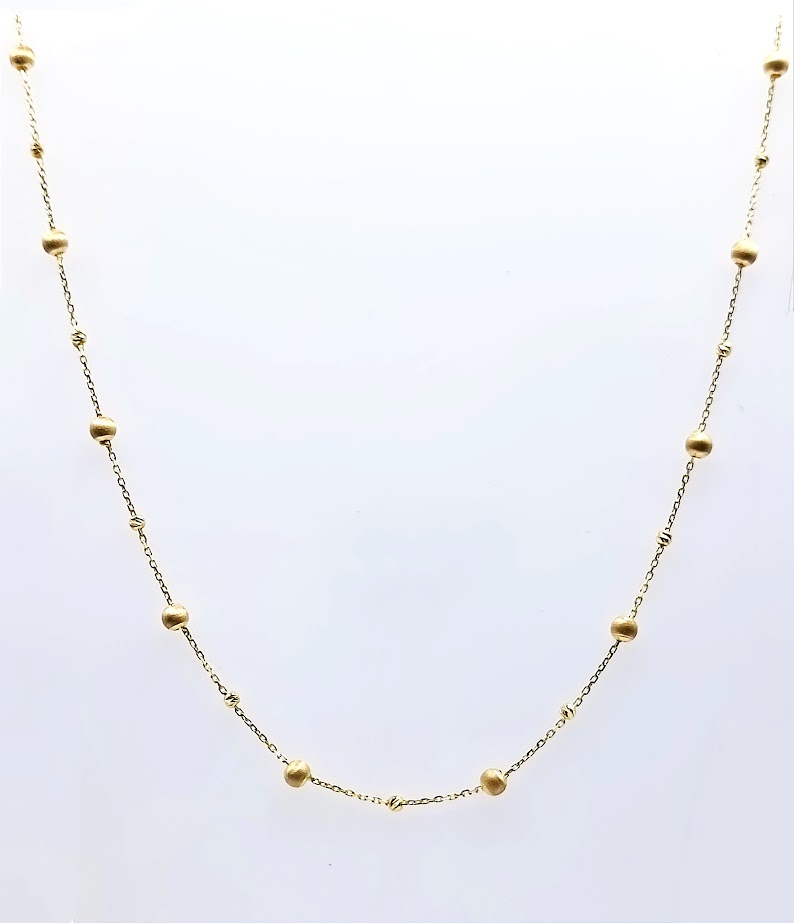 252639 Collar Oro Amarillo Bolas 