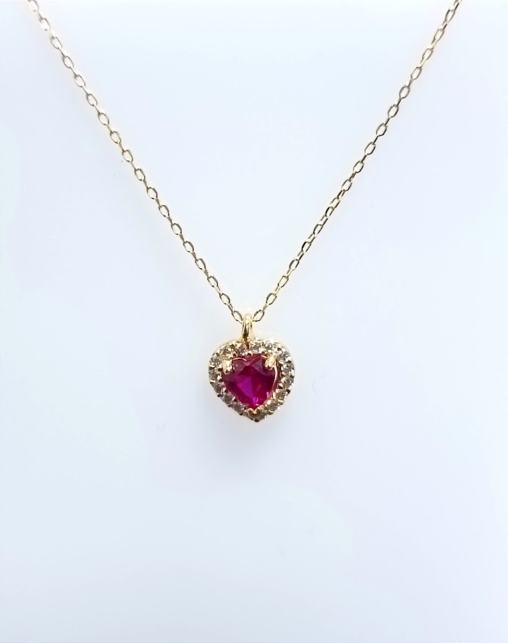1-230701GS Collar Oro Amarillo Corazon 