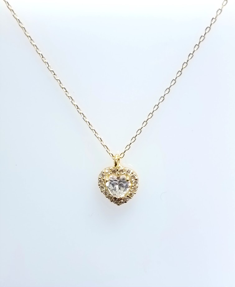 1-230701GS Collar Oro Amarillo Corazon